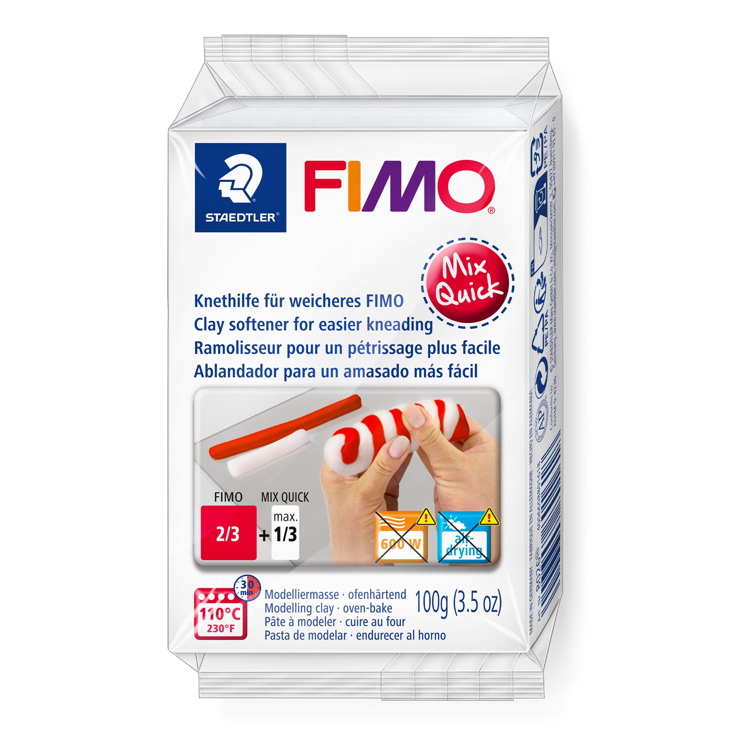 8026 FIMO Mix Quick - Polymer Clay Softener (1 x 100g Block)