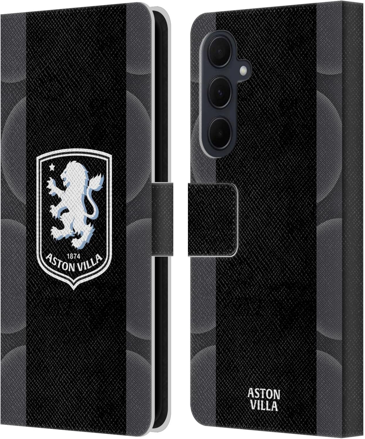 Head Case Designs Officially Licensed Aston Villa Football Club Away 2025/26 Crest Kit Leather Wallet Case Compatible with Samsung Galaxy A35 5G