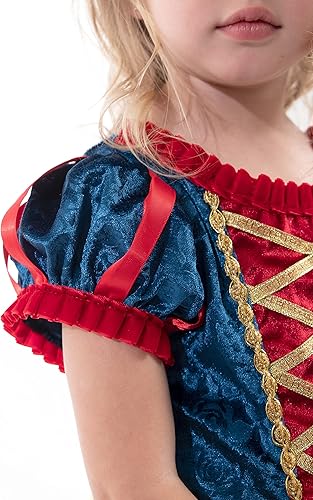 Miniatura 3 de Little Adventures Vestido de fiesta de princesa blanco como la nieve, lavable a máquina, disfraz infantil sin purpurina