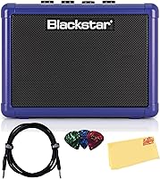 Vista 1 de Blackstar Fly 3 Mini Amp - Paquete azul real con cable de instrumento, púas y paño de pulido de Austin Bazaar