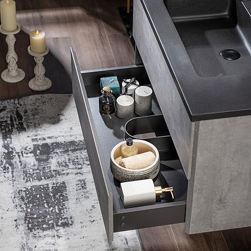 Miniatura 8 de WOODBRIDGE CA48-CG-MB Vanity, 48", gris con tapa negra