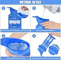 Vista 2 de Disposable Urinal Bag, Emergency Urine Bag,900CC Leak-Proof Pee Bag with Gel Absorption Powder, Universal for Men Women Kids, Portable for Car