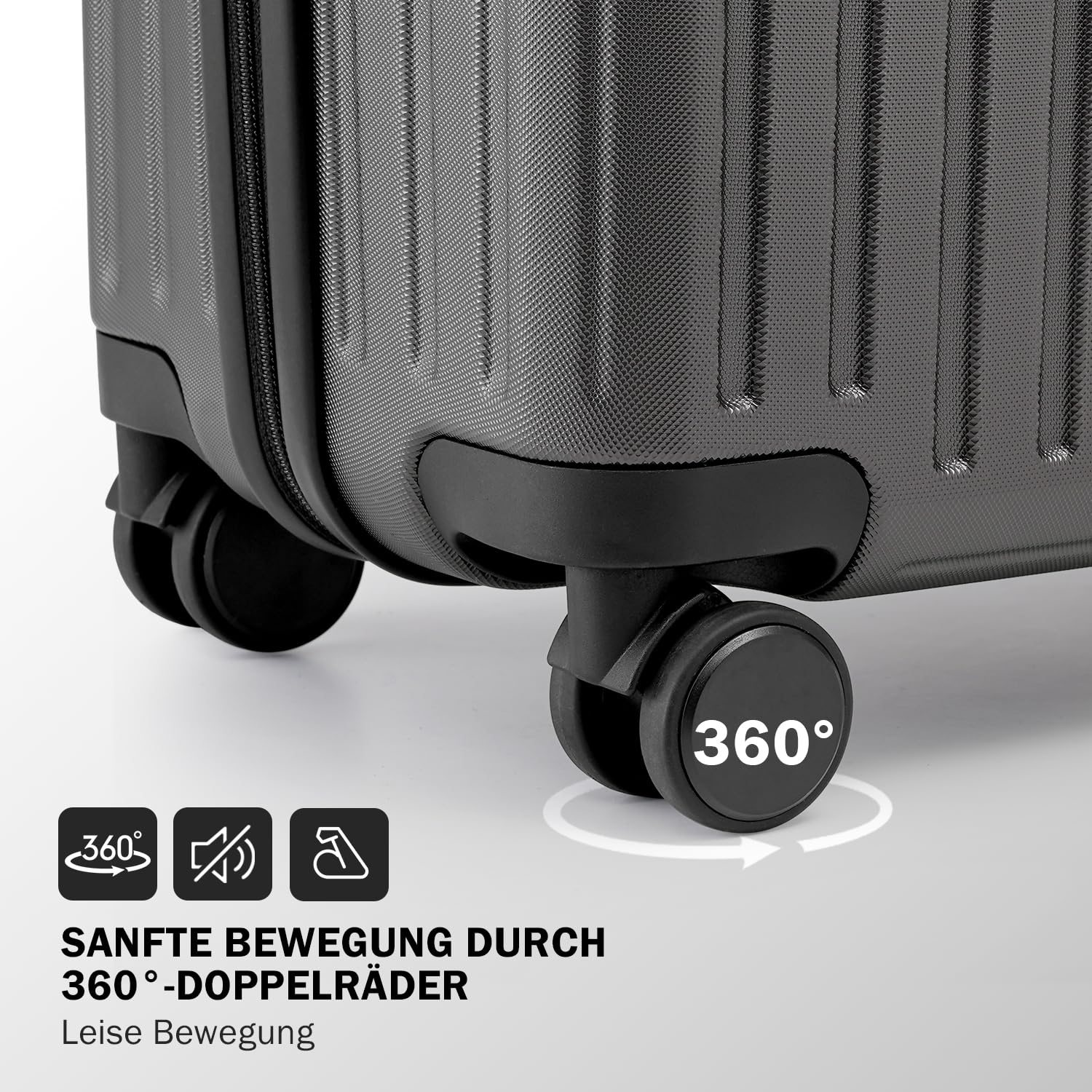 COOLIFE Valise Cabine 56 cm, Bagage Cabine Rigide en PC+ABS, Légère et Robuste pour Voyages d’Affaires et Courts Séjours, Serrure TSA, Fermeture Éclair YKK et 4 Roues Doubles, Noir