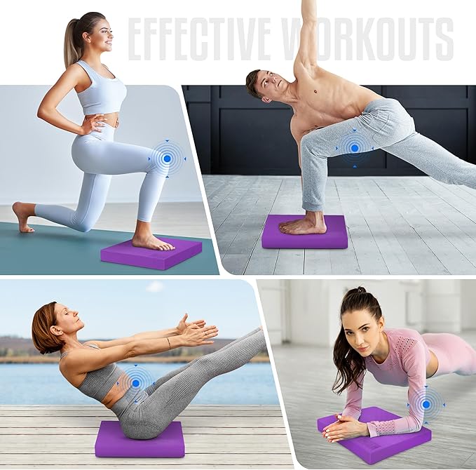 The Yes4All Large Foam Balance Pad is a versatile fitness accessory designed to enhance stability and balance during various exercises. Crafted from high-quality, non-slip foam, this balance pad provides a stable yet comfortable surface ideal for activities like yoga, strength training, and rehabilitation exercises. The non-slip texture ensures safety, while the soft foam material cushions joints, making it an excellent choice for kneeling exercises, core workouts, and balance training.