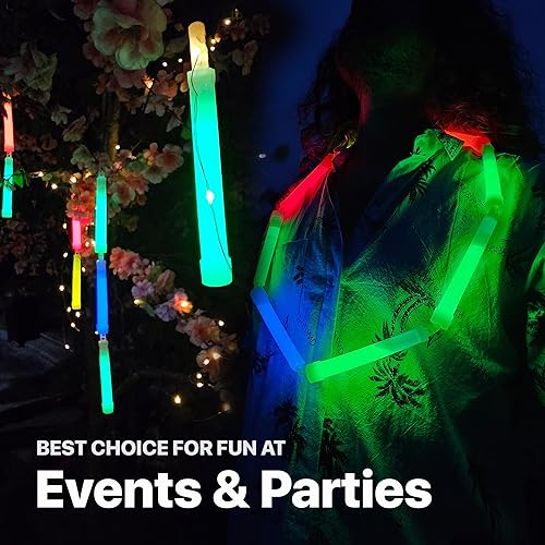 Miniatura 6 de Glow Sticks Camping, Premium Snap-Together Unique Connecting Glowsticks Camping, Bulk Glow Sticks, Green Glow Sticks Emergency Light Sticks,