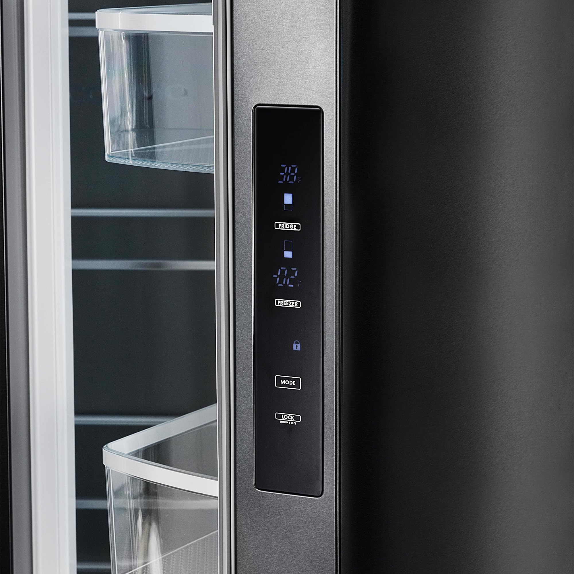 Cosmo Cos-Rffv183rbk 30 In. Vista Collection 17.5 Cu. Ft. Counter Depth 3-Door French Door Refrigerator, Freezer Drawer, Matte Black on Fridge.com - View 4