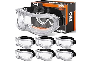 6 Pack Protective Safety Goggles: Ultimate N95-Grade Virus Protection