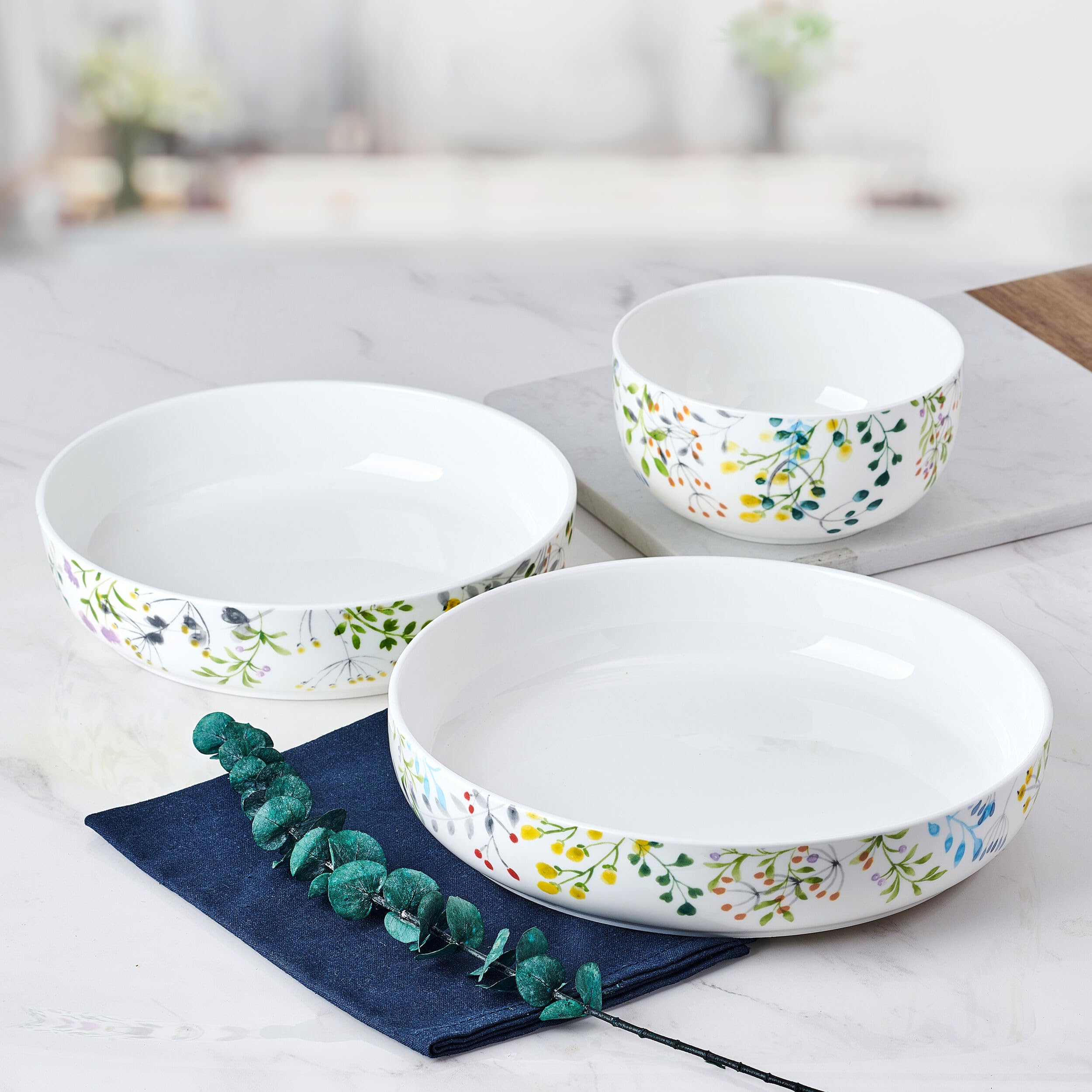 Mikasa Tivoli Garden Bone China Lightweight Chip Resistant 9 Piece