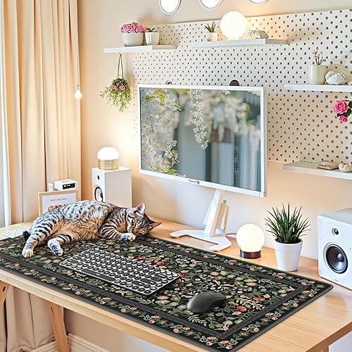 iCasso Tapete de escritorio para teclado y mouse, alfombrilla grande para mouse, alfombrilla de escritorio, alfombrilla de mouse grande