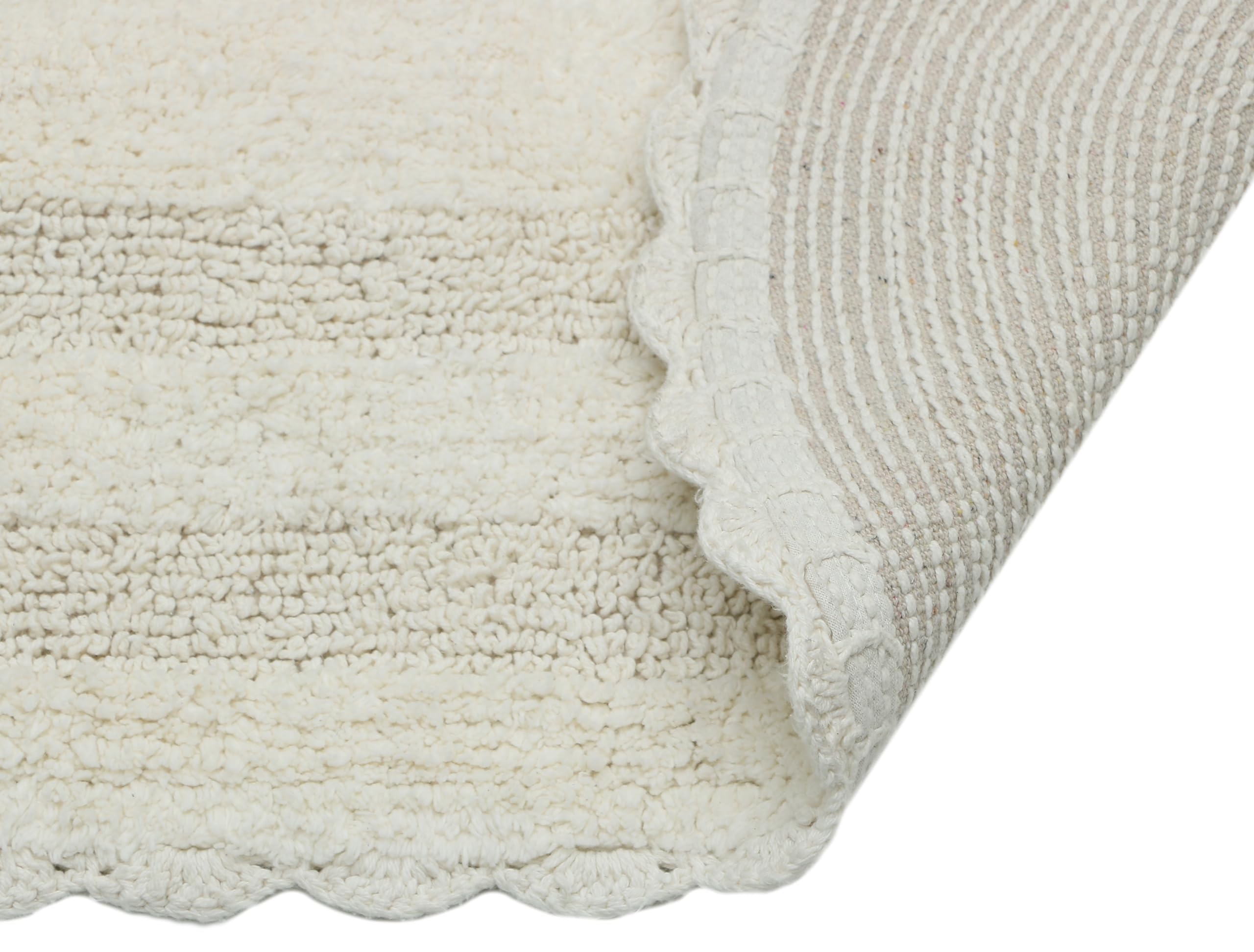 THE HOME TALK Cotton Oval Bath Rug | Area Rug for Spa, Vanity Shower, Kitchen & Living Room | Water Absorbent Linens | Warm & Soft Carpets | Bathroom Accessories | 50 x 75 cm 4