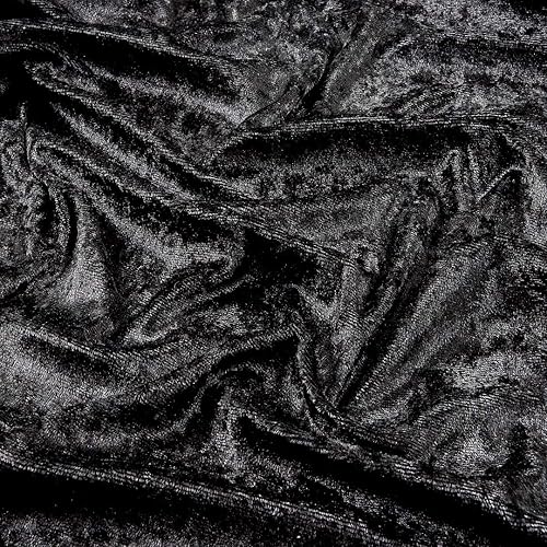 Tela de terciopelo aplastado Panne  96% poliéster 4% elastano  60 pulgadas de ancho  Costura, ropa, disfraces, manualidades (blanco, 5 yardas)