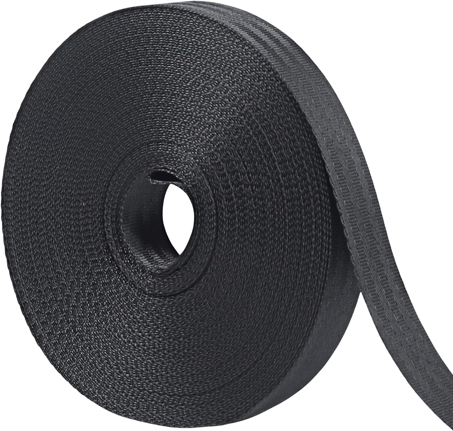 Tenn Well Tree Support Strap, 65 Feet x 1 inch Flat Nylon Tree Tie Rope for Staking, Guying, Plant Support (2200 Lbs Strength, Black)
