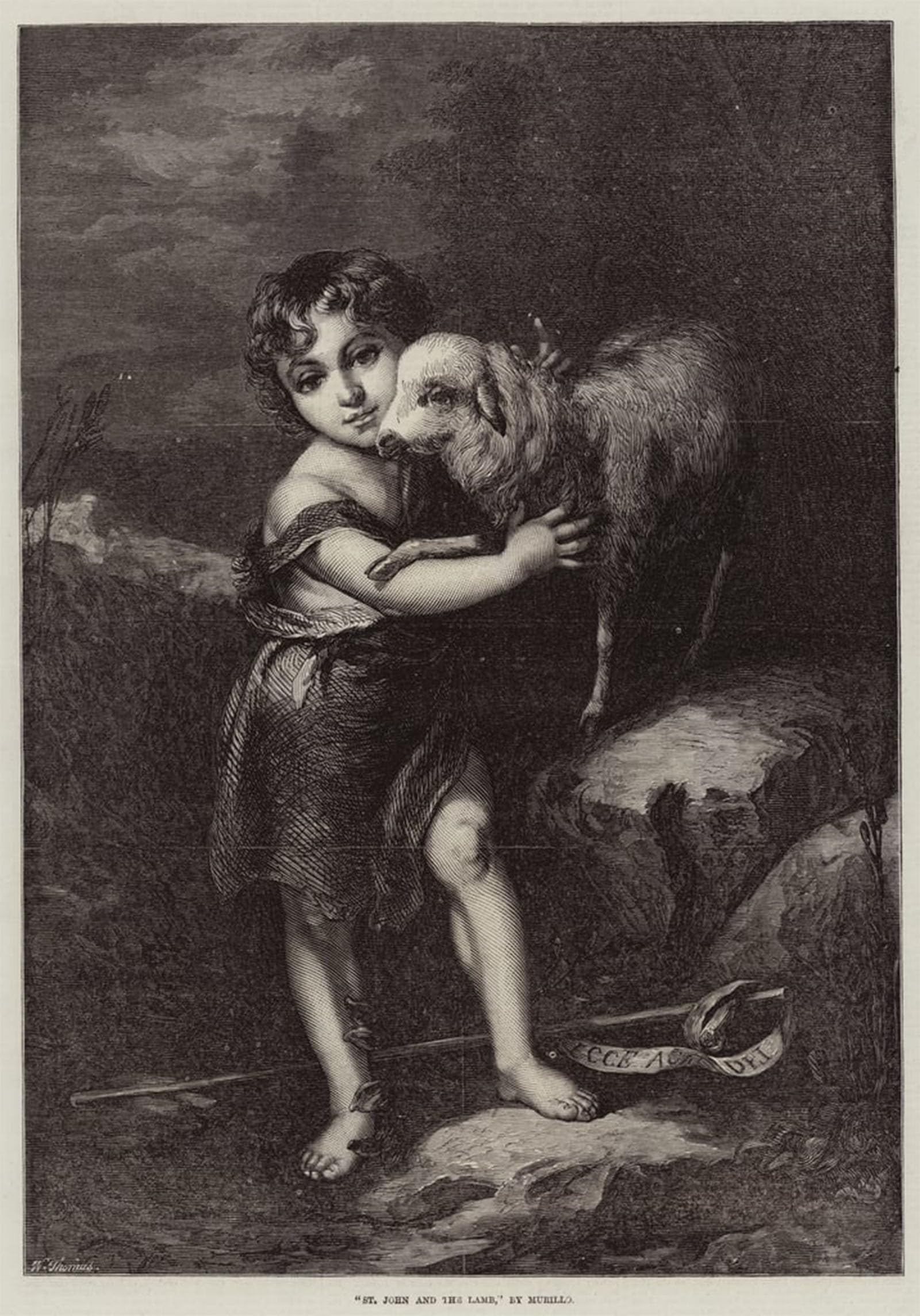 ARTXLXXBN Famous Painting Art Wall Decor Abstract Art Picture the Lamb by Bartolomé Esteban Murillo Animal Pictures for Home Decor 60x90cm