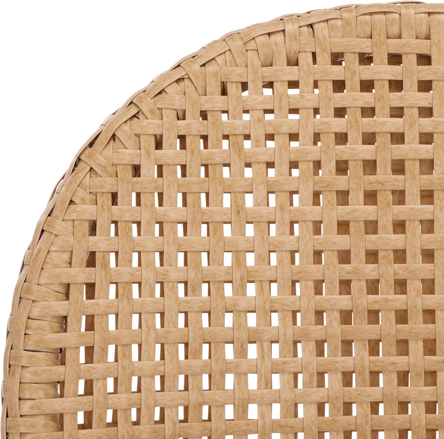 SAFAVIEH Couture - Outdoor Rosalind 25-Inch Counter Stool - Light Grey Cushion & Beige Aluminum Frame - Woven Back Design, Fully Assembled - Ideal for Patio, Deck, Backyard (CPT4019A)