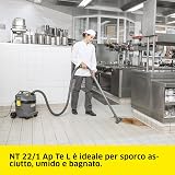 KÄRCHER Aspirador en seco y húmedo NT 22/1 Ap Te L, máx. 1300 W, depósito: 22 l, Tubo Flexible de aspiración: 1,9 m, Boquilla barredora de Suelos (300 mm), Boquilla para Ranuras, Toma del Equipo - 2