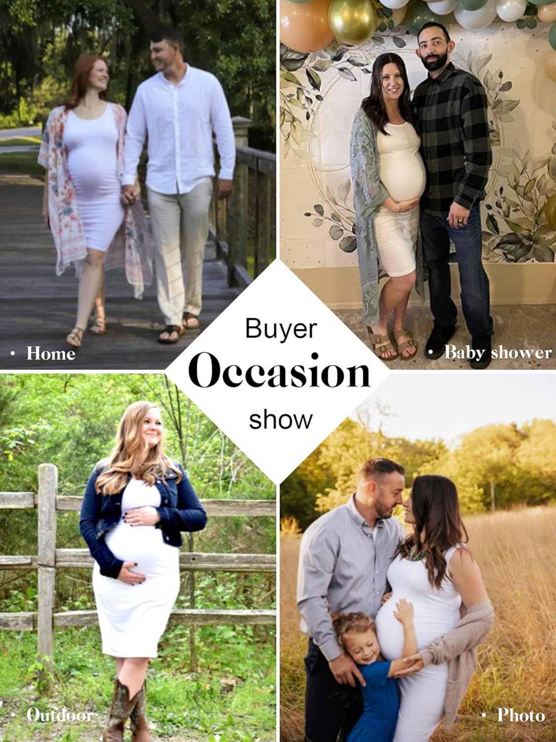 Liu & Qu Women's Maternity Sleeveless Tank Dresses Side Ruching Bodycon Dress for Daily Wearing or Baby Shower - Image 3