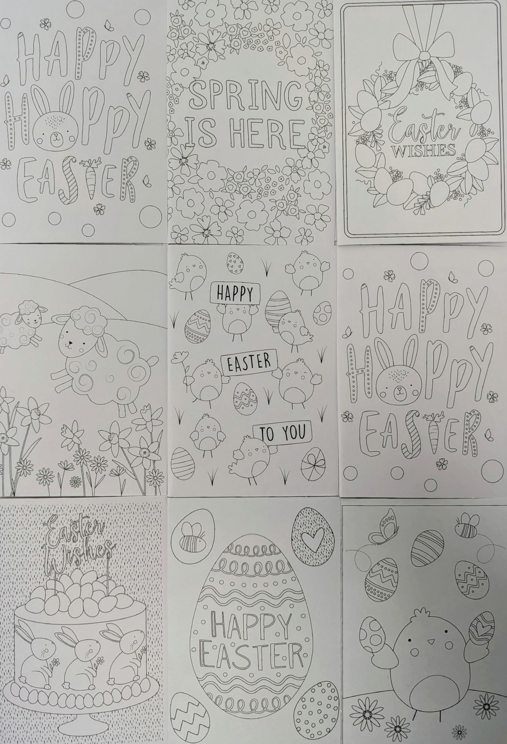 Bgletto d Pasqua con cestno da colorare