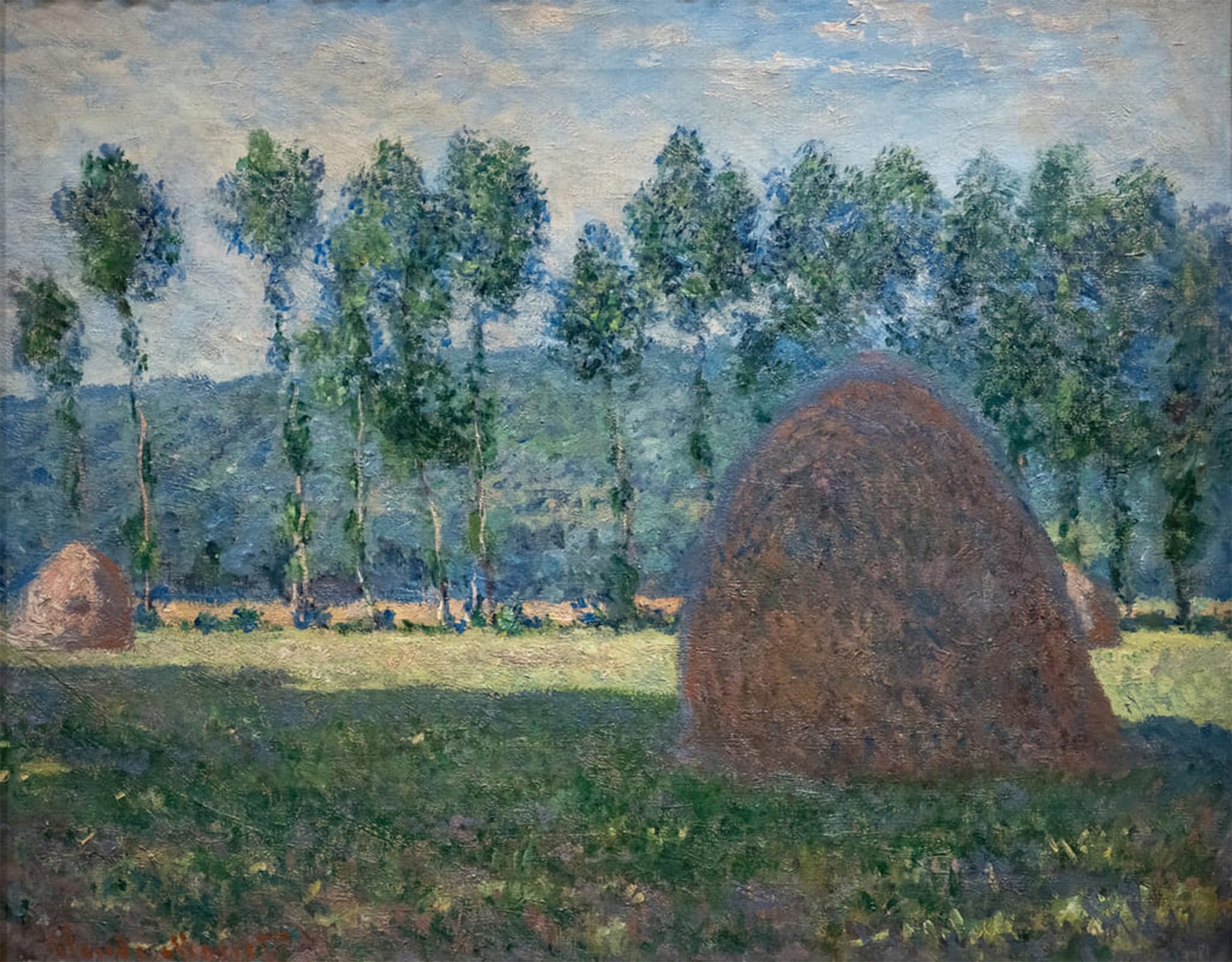 SERENDIPITP Aesthetic Poster Photo Wall Print Retro Picture Haystack Near Giverny by Claude Monet Modern Wall Artwork for Home Decor 60x90cm