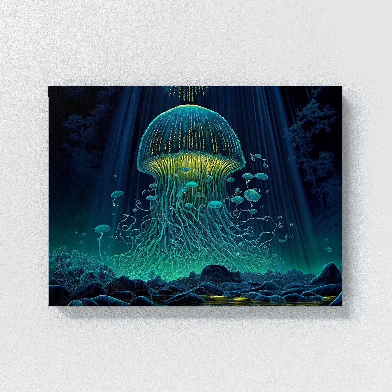 Amazon.co.jp: Sense キャンバス トリッピー サイケデリック クラゲ 40