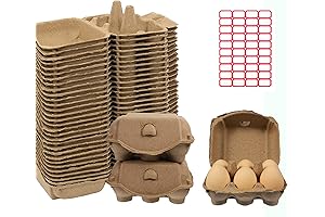 30 Pieces Brown Natural Material Empty Egg Cartons