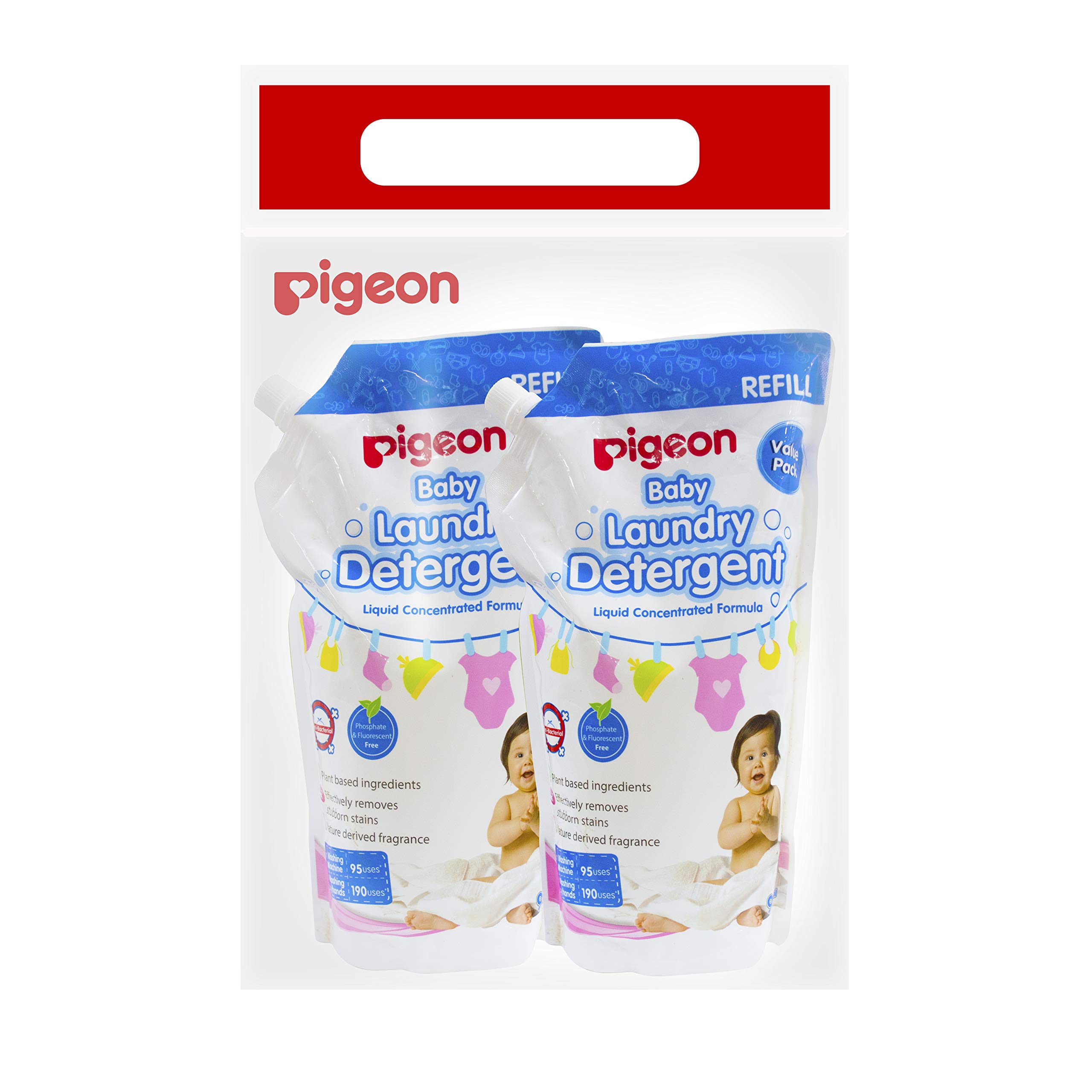 Pigeon Baby Liquid Laundry Detergent, with Plant Extracts, Anti-Bacterial, Alcohol Free, 950 ml Refill Pack of 2 (B08V1TFRK2) Amazon Price History, Amazon Price Tracker