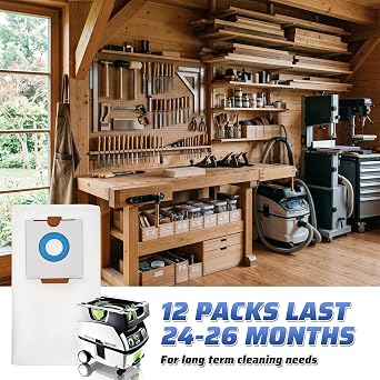 12 Pack CT 36 Bags for Festool CT 36 / CTM 36E / CTL 36E Cleantec Series