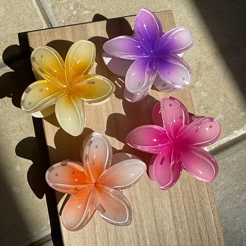 Miniatura 6 de Pinzas de pinza de flores, paquete de 8, 4 unidades, 1 paquete de pinzas para el cabello para mujer, pinzas grandes antideslizantes de flores