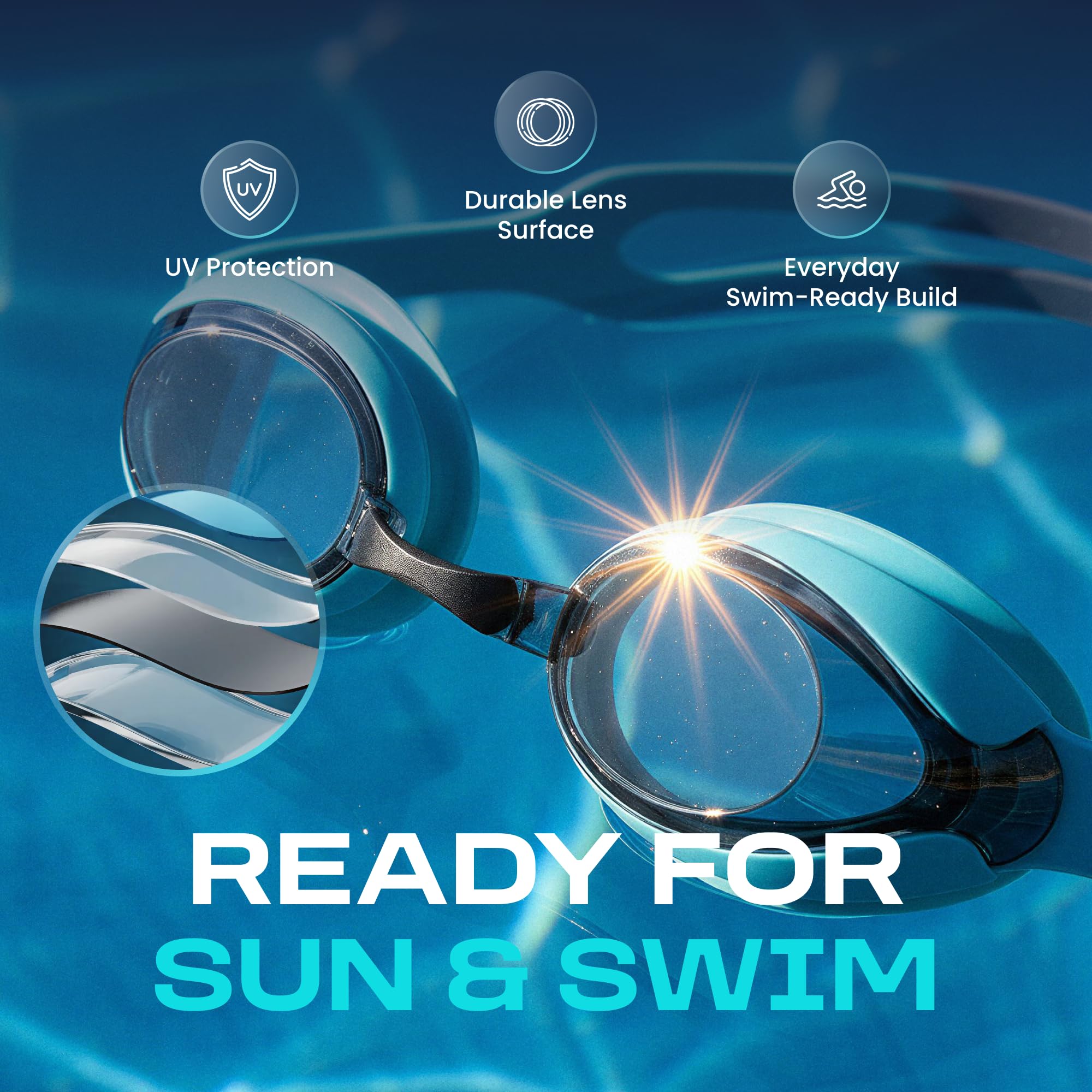Clear'r Okulary pływackie dla dorosłych Dash