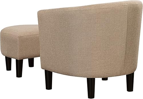 Miniatura 47 de Convenience Concepts Take a Seat Churchill - Silla decorativa con otomana, piel sintética estampada con caléndula Piel sintética estampada con