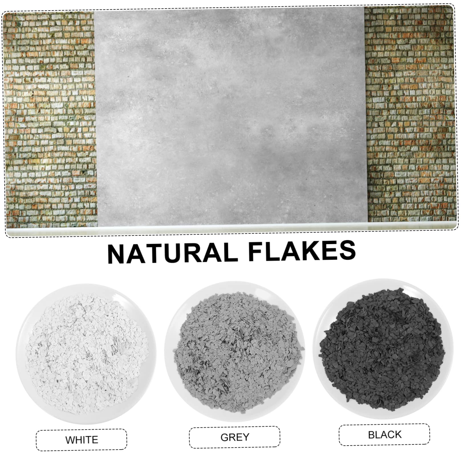 1kg Epoxid Bodenfarbe mit Natürlichen Farbchips Einfach zu Verwenden für Garagen und Lagerböden Überdeckt Flecken und Schmutz Effektiv