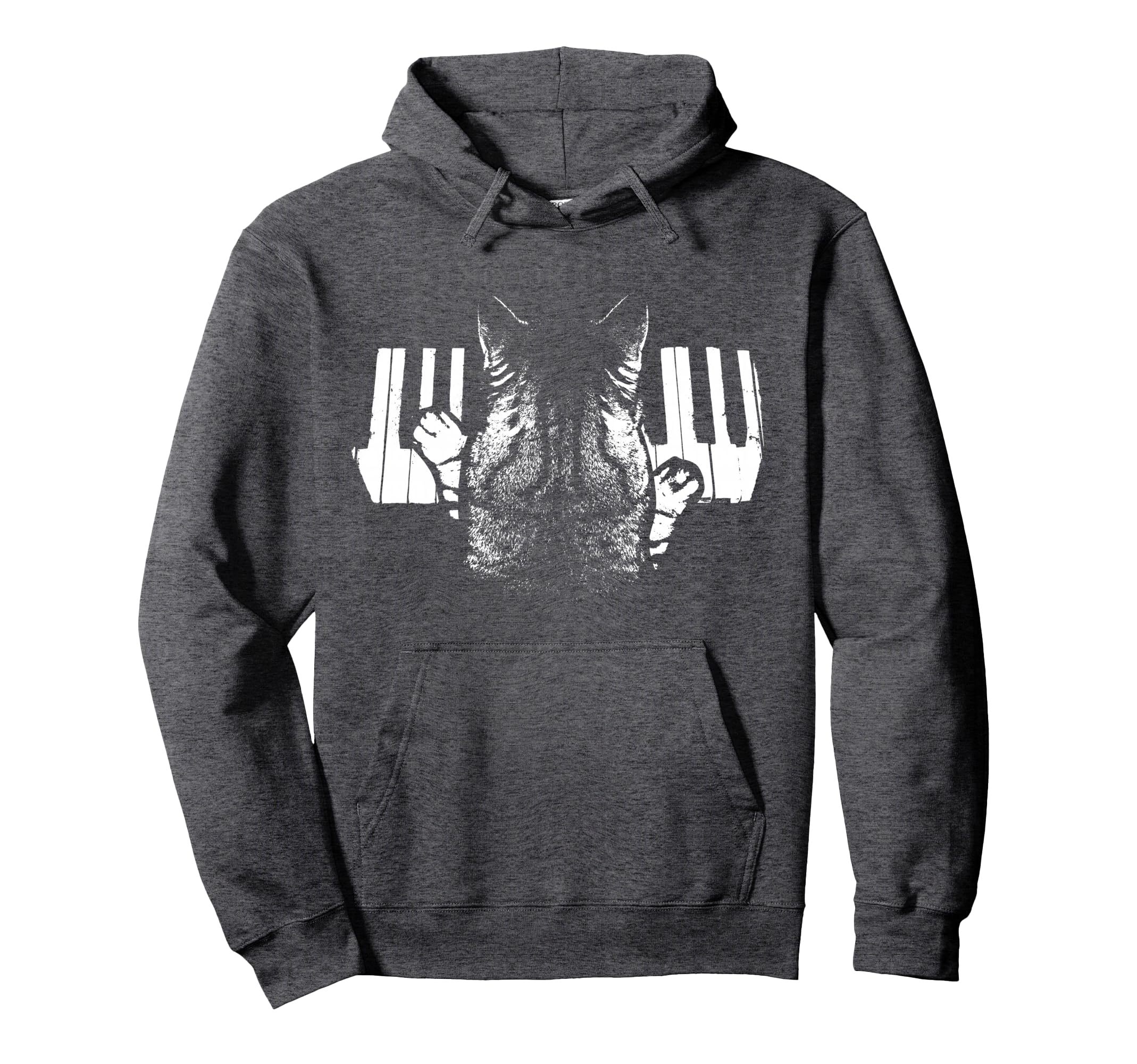 Piano Playing Cat | Funny Cat Lovers Gift Music Hoodie Pullover Hoodie