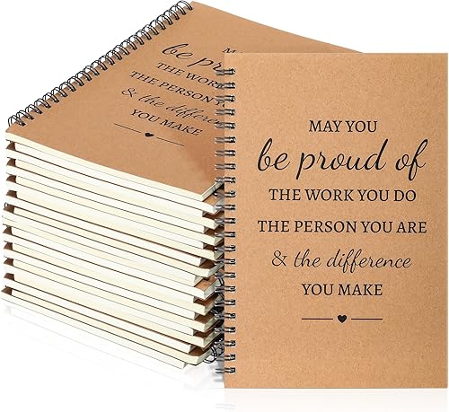 12 cuadernos en espiral inspiradores A5, regalo de agradecimiento a granel, bloc de notas motivacionales de 6 x 8 pulgadas, 100 páginas50 hojas,
