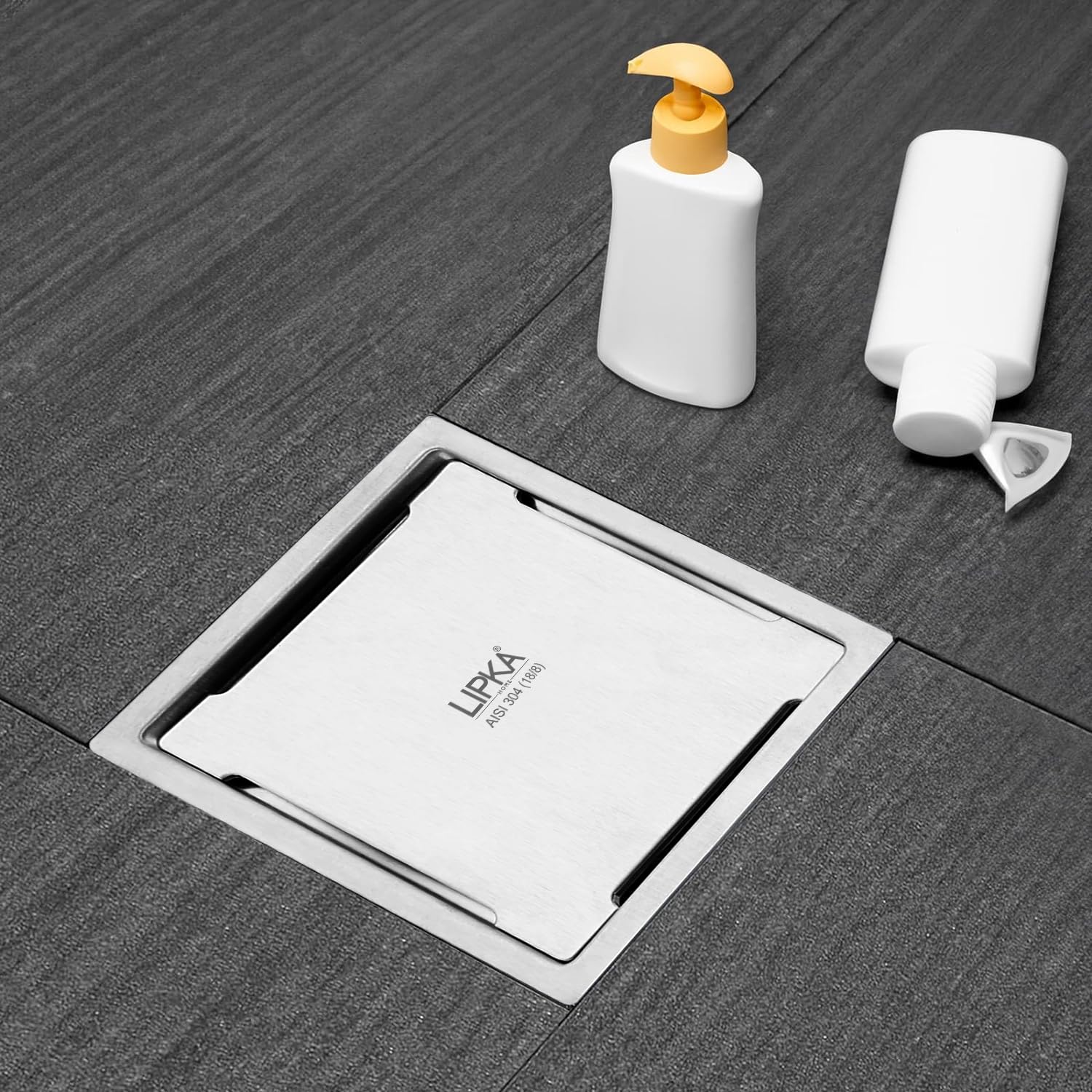 LIPKA Yellow Exclusive Square Flat Cut Floor Drain | 5 x 5 Inches | 304-Grade Stainless Steel Floor Trap with Matte Finish | Drain Jali for Bathrooms (B0CGRC7F4Z) Amazon Price History, Amazon Price Tracker