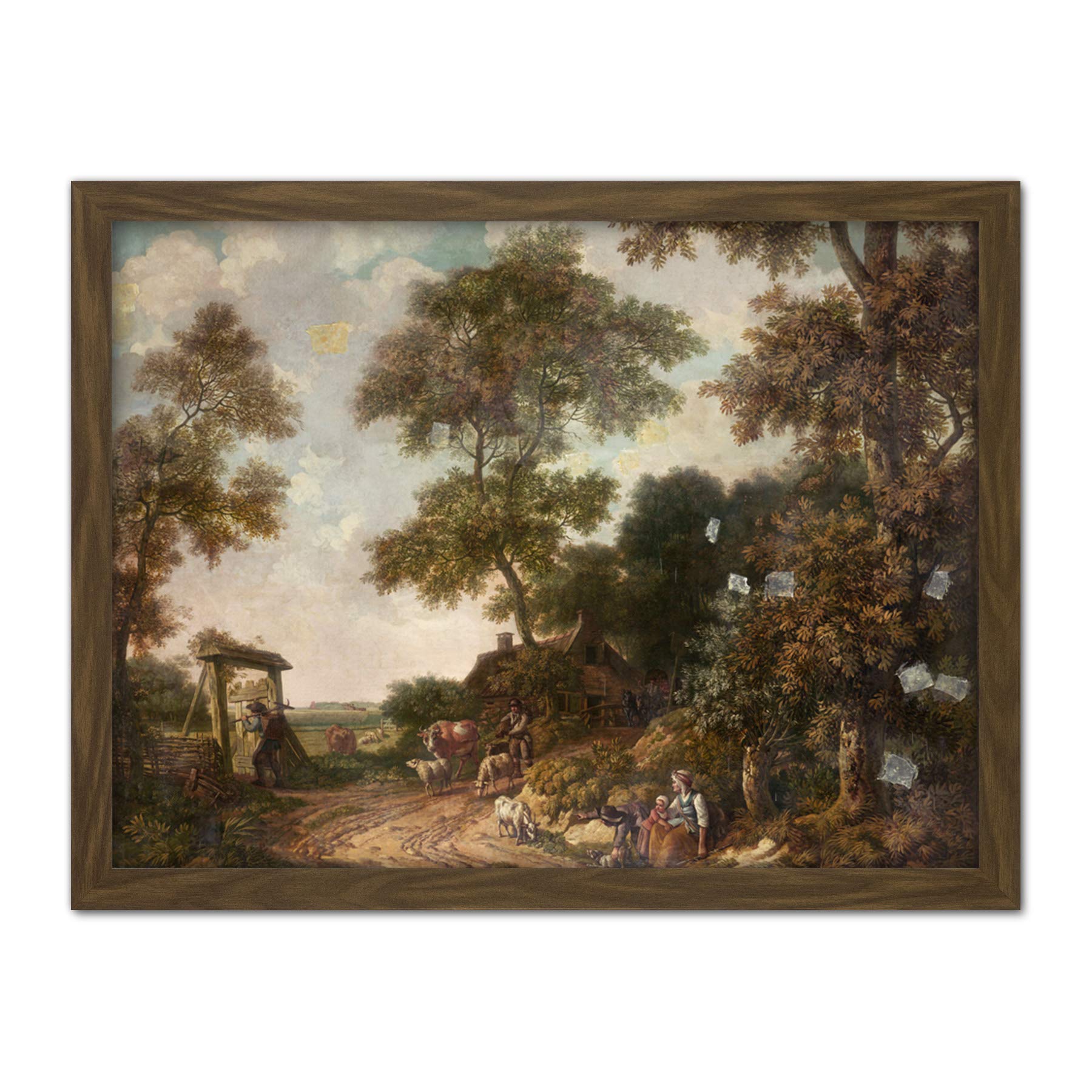 Artery8 Jurriaan Andriessen Dutch Landscape Painting Artwork Framed Wall Art Print 18X24 Inch