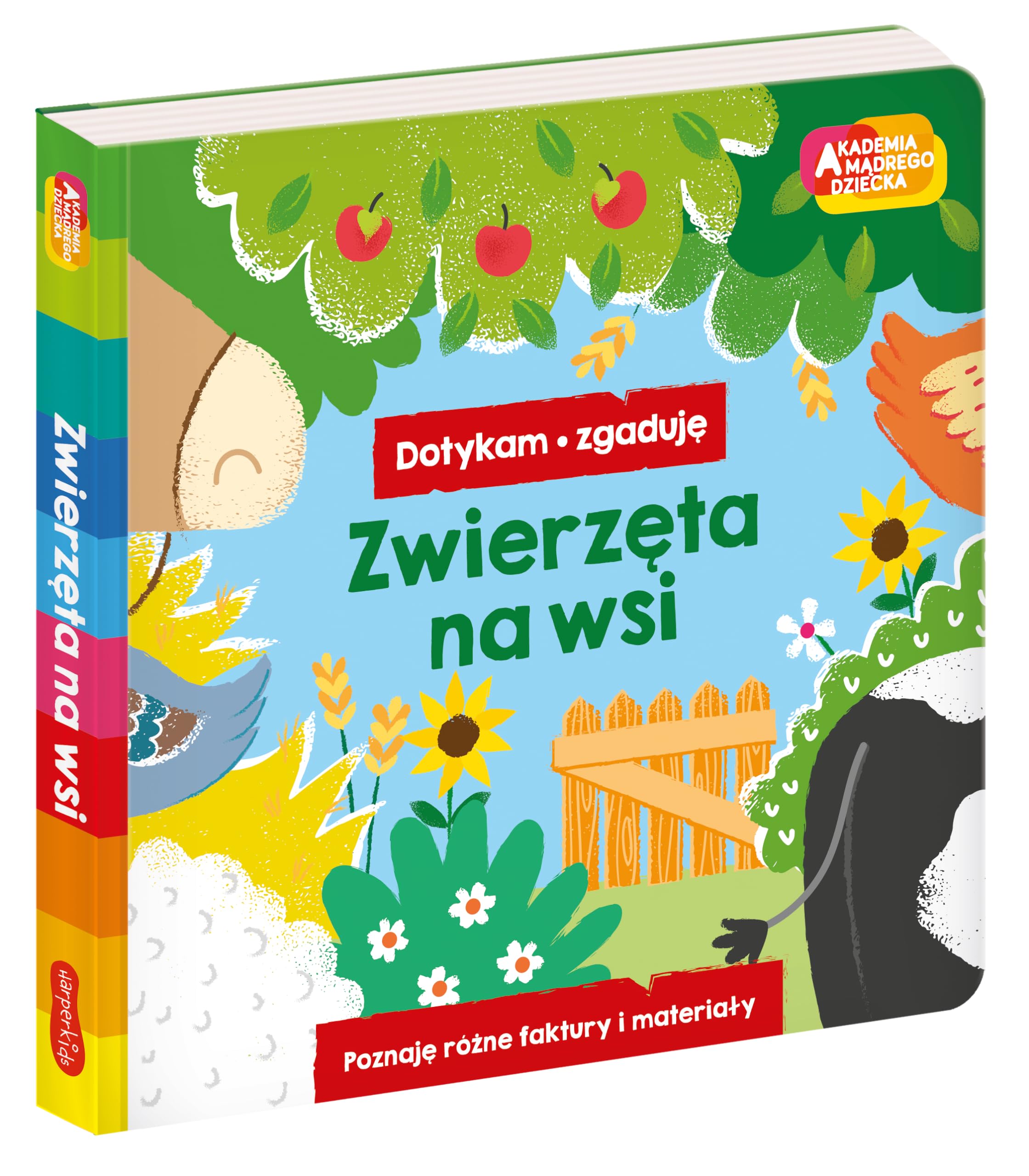 Zwierzęta na wsi. Akademia mądrego dziecka. Dotykam, zgaduję