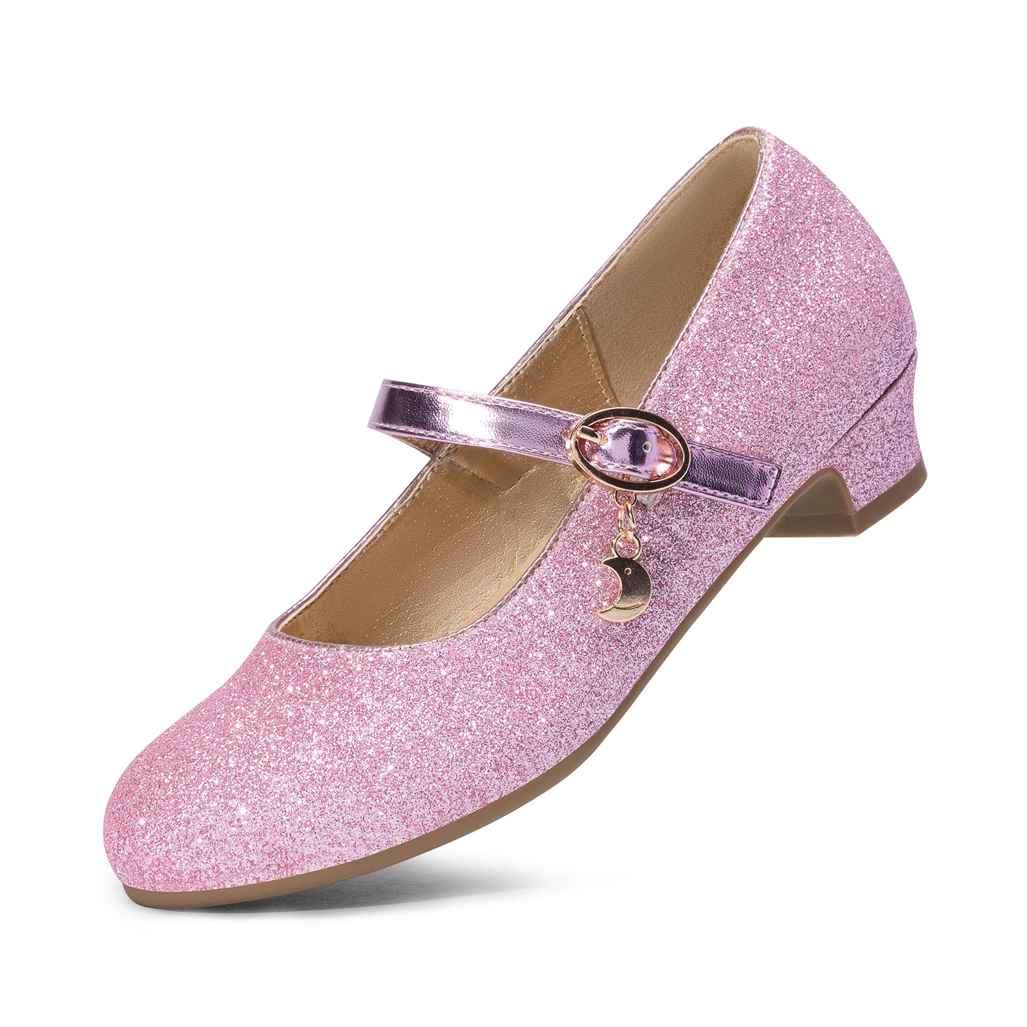 DREAM PAIRS Girls Mary Jane Low Heel Princess Flower Wedding Party Pump Dress Shoes