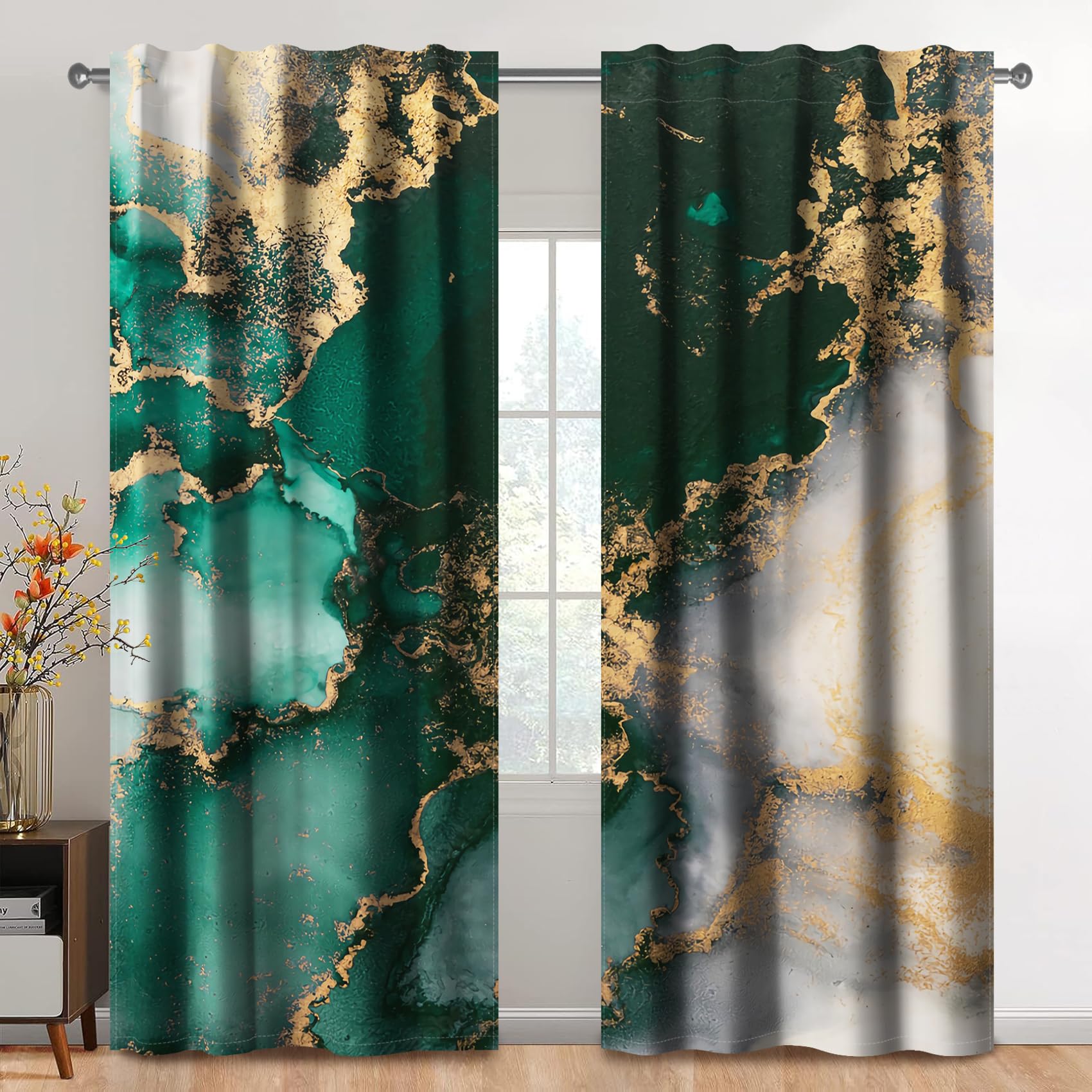 Kzzfqxb 140x229cm Rod Pocket Curtains 2 Panels