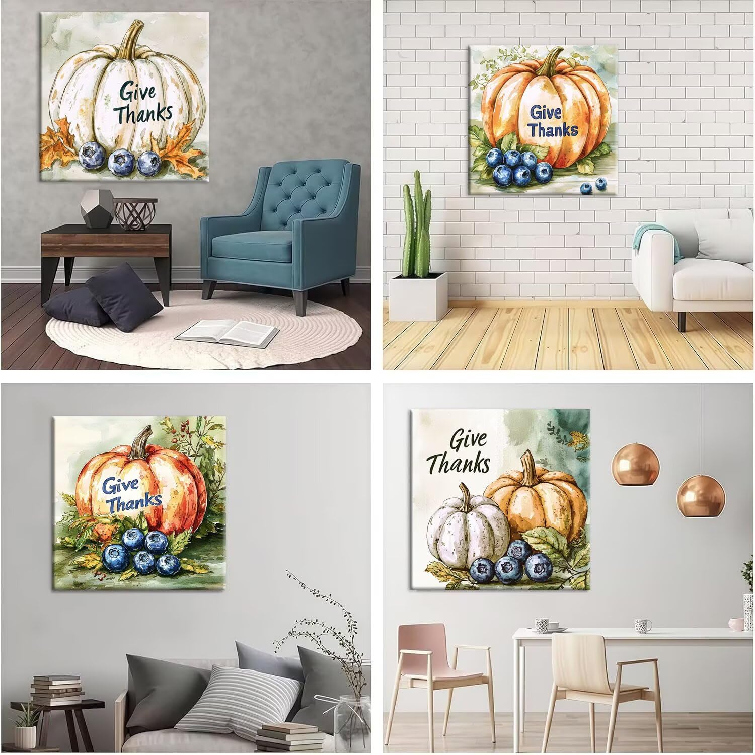 QIANLUOO 5D Diamentowe zestawy do malowania Owoce dyni 80x80cm k-599