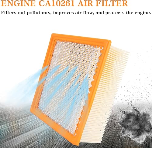 Miniatura 5 de CA10261 Filtro de aire de motor compatible con Dodge Ram pickup 2500-5500 2007-2022, filtro de aire resistente 46930 de repuesto para 53034051AB