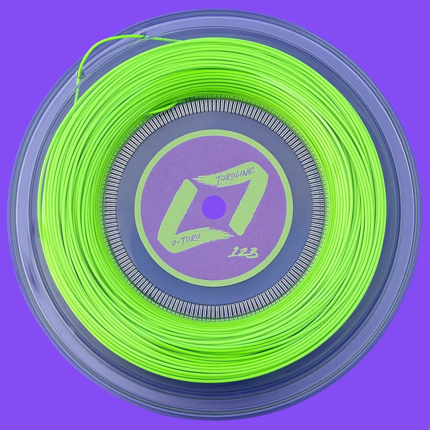 Toroline O-Toro 17 Gauge 1.23mm Tennis String Mini Reel Neon Green