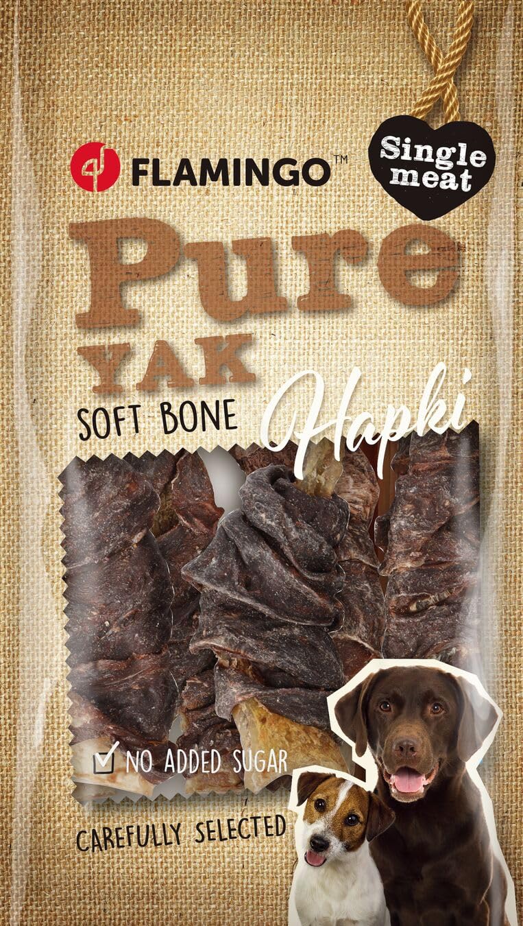 snack per cani - bastoncini per cani - hapki pure osso - yak - cura dentale - 100g