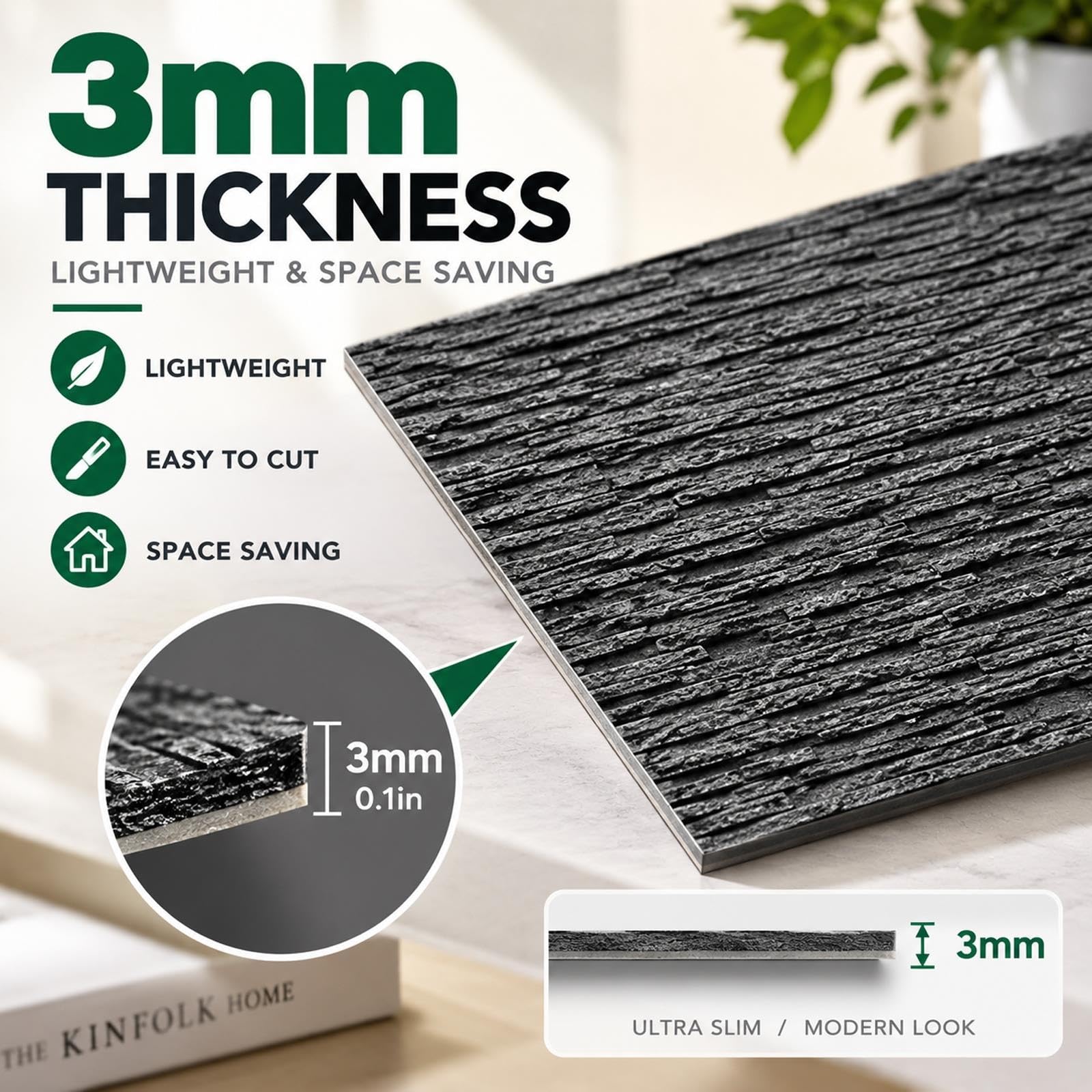 Paneles Decorativos para Pared de 59x119cm, Impermeables Wall Panel