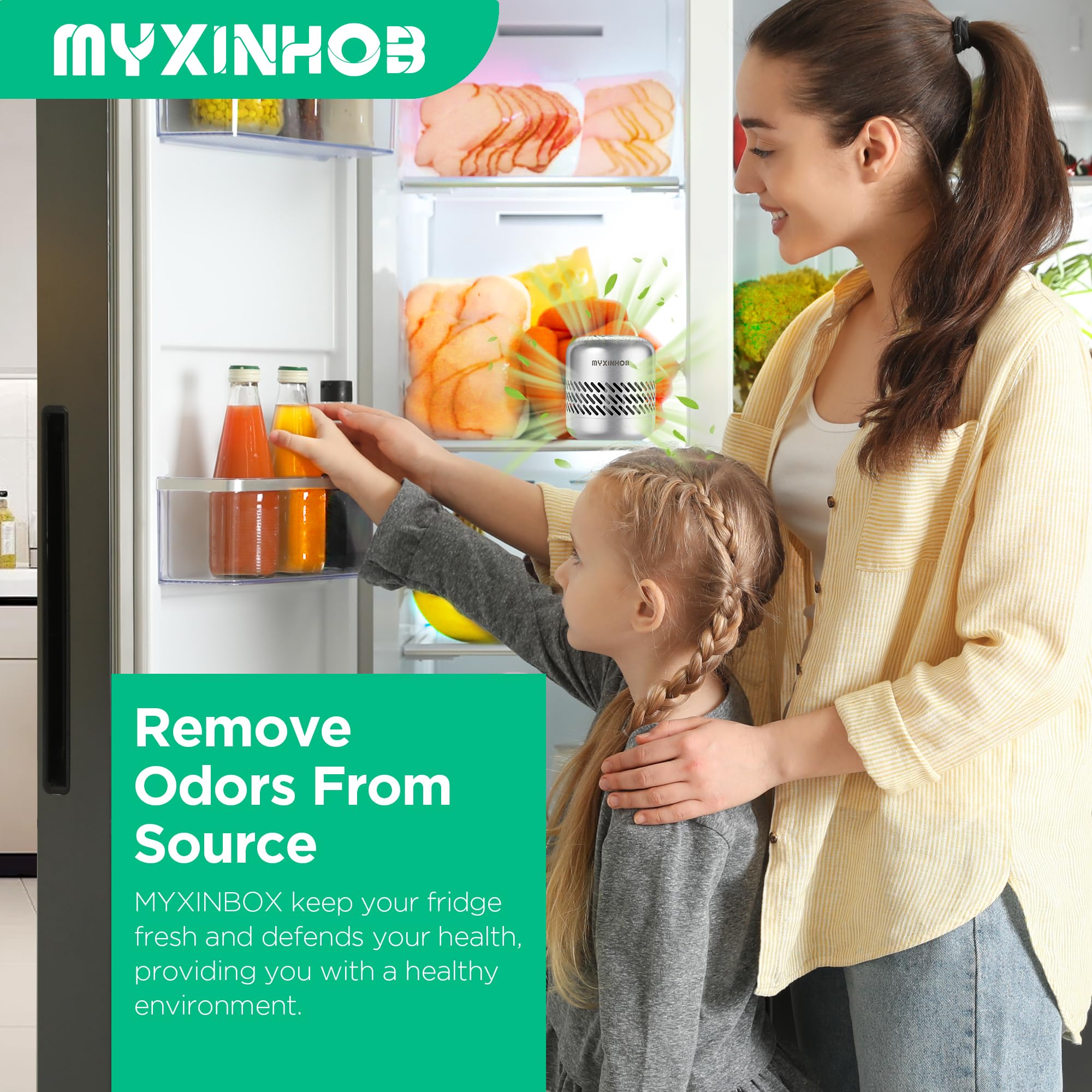Desodorante de refrigerador de larga duración, eliminador de olores: desodorante de refrigerador para refrigerador, elimina olores en casa