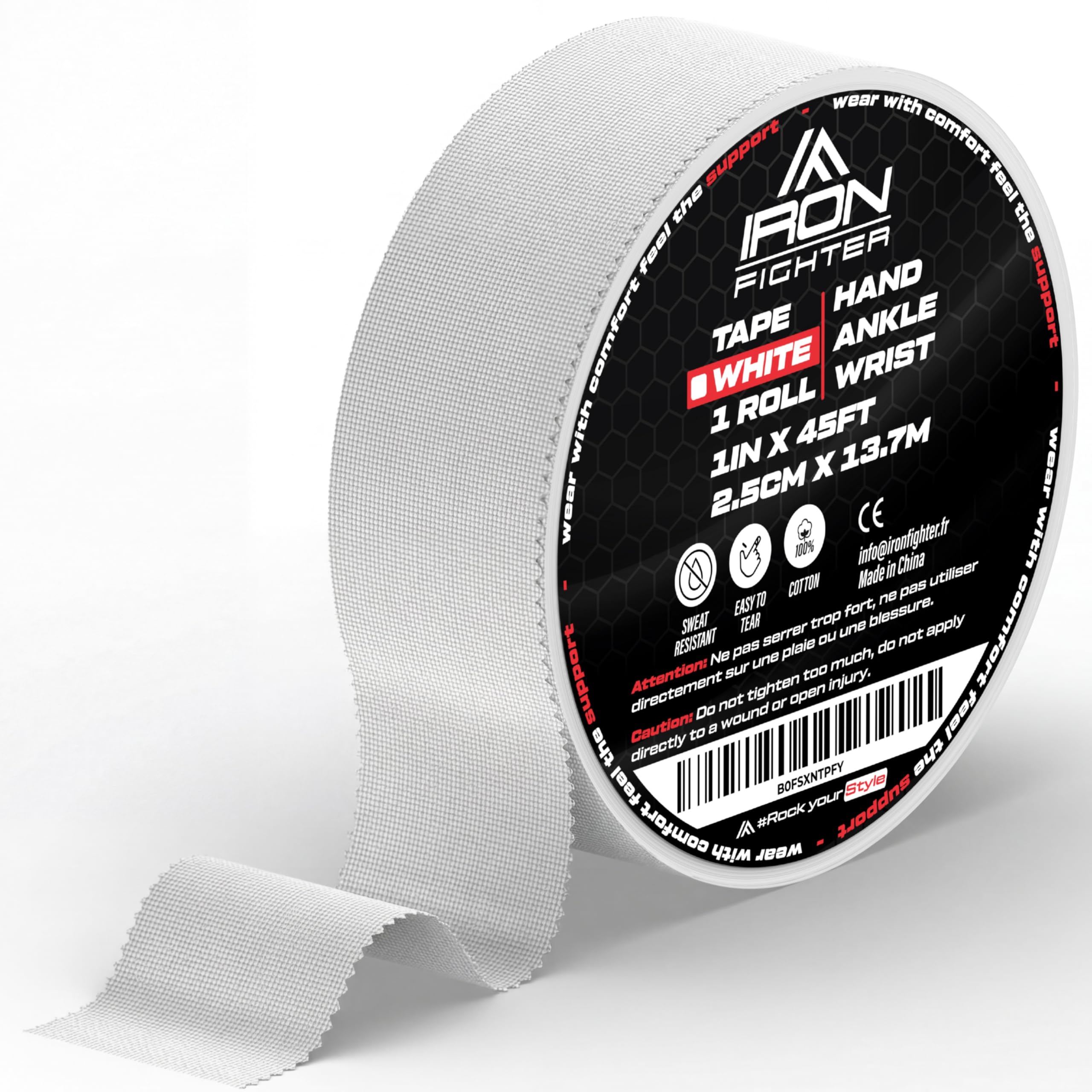 Tape Sportivo Dito 13,7m - BJJ Brazilian Jiu Jitsu - Arrampicata - Grappling - Judo - Pallavolo - Culturismo - Taping Nastro Sportivo per Dita