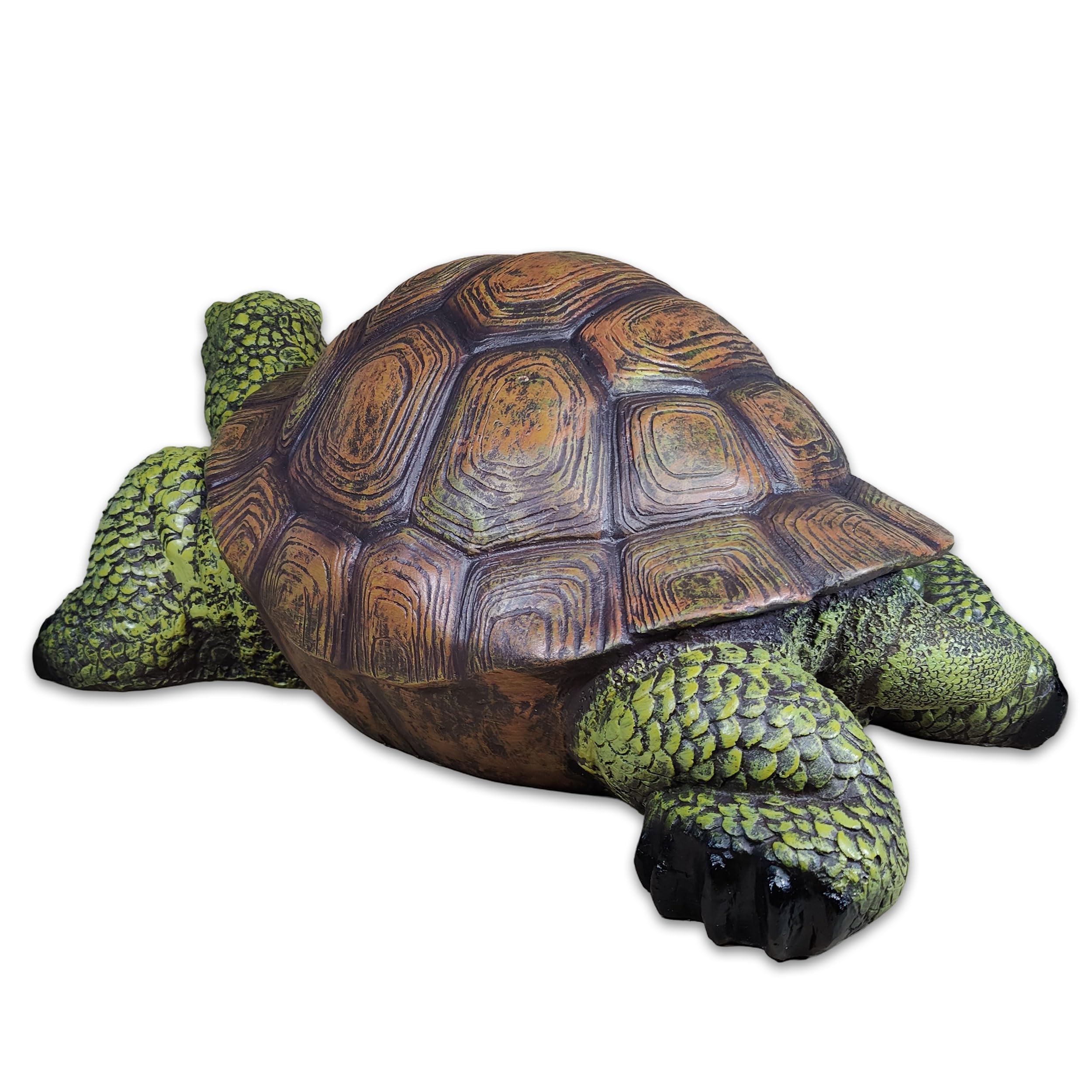 colourliving Schildkröte Figur – realistische Dekofigur Schildkröte, handbemalt aus Polyresin, Garten & Zuhause, Zwei Größen (groß & klein) (Groß)