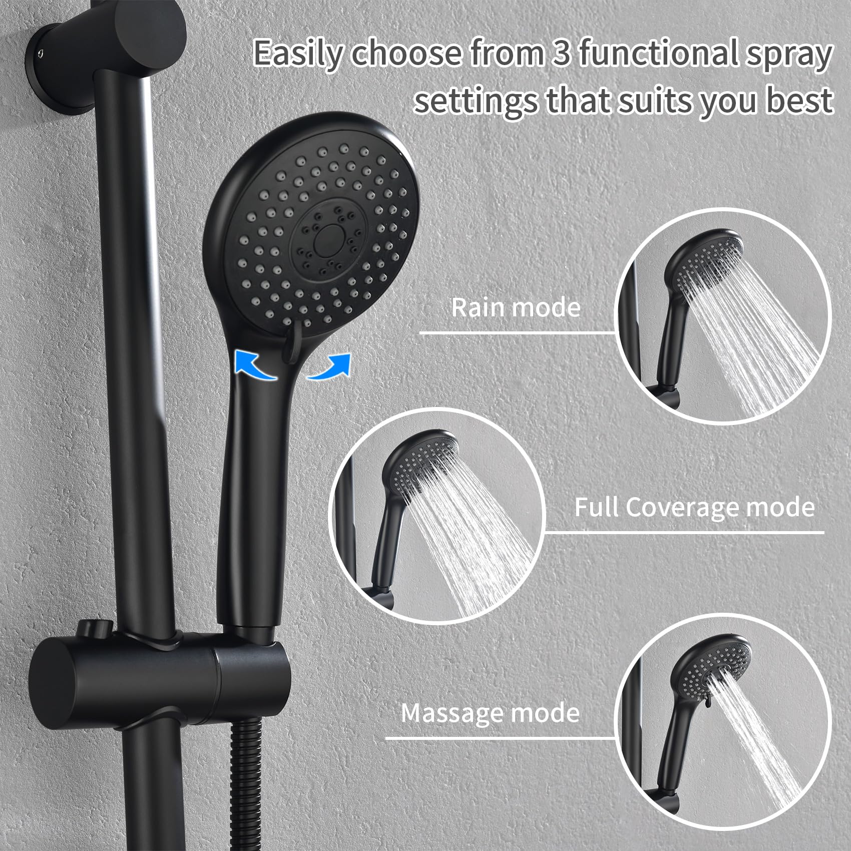 Alta Presión Set De Ducha De Mano Con Manguera 10 Moldes | Cuotas Sin