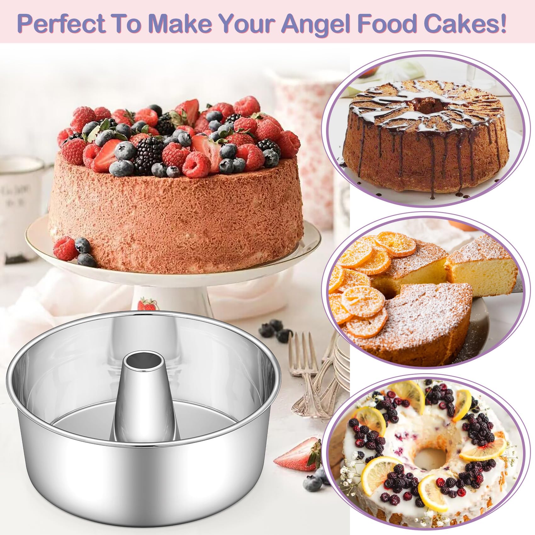 Stainless Steel 10 Inch Tube Cake Pan Pound Cake Pan One Piece