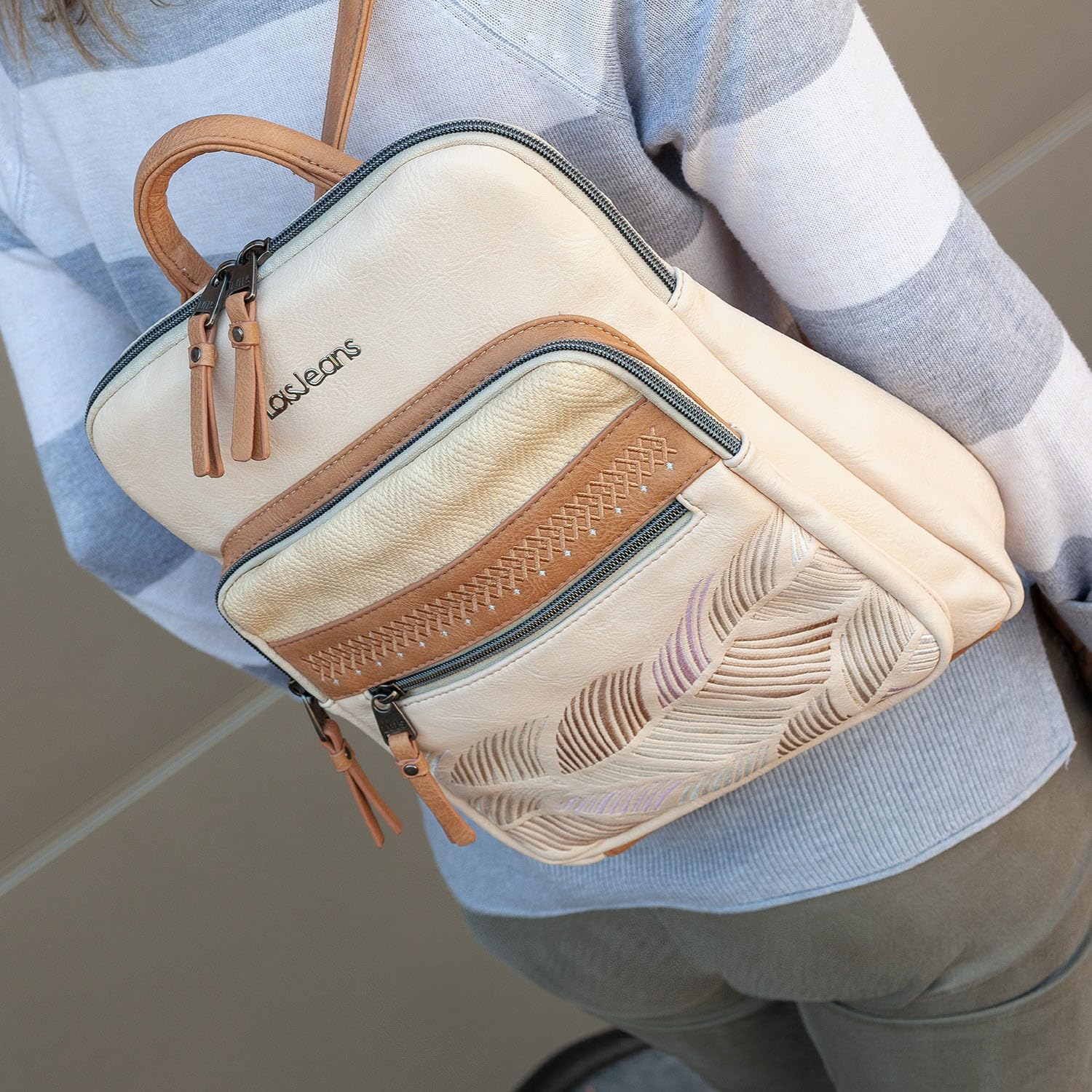 Lois - Bolso Mochila Mujer Elegante Tipo Casual Moderna Para Vestir Mochilas Mujer Estilo Urbano Mochila Negra Mujer Pequeña Ideal Para Uso Diario