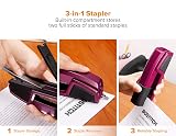 Bostitch Office Epic Metal Desk Stapler, 25 Sheet, Staple Remover, Purple – view 4