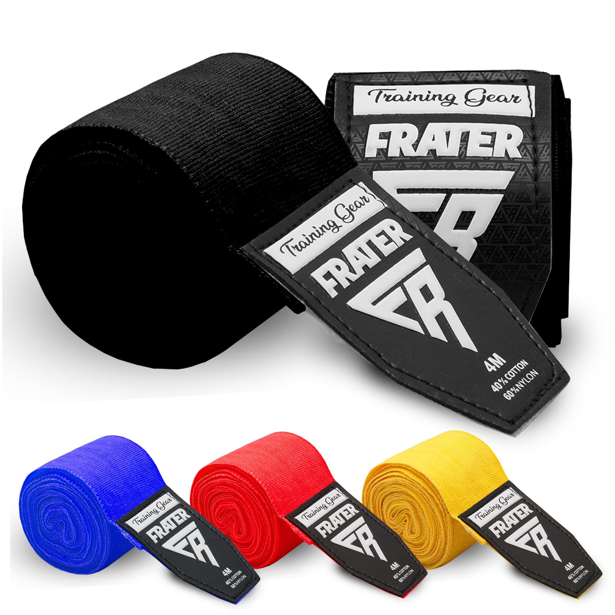 Frater Professional Bandage - Boxing & Bandage Kickboxing Protective Wrist Wraps, Hand Wraps Bandage Supporter Black